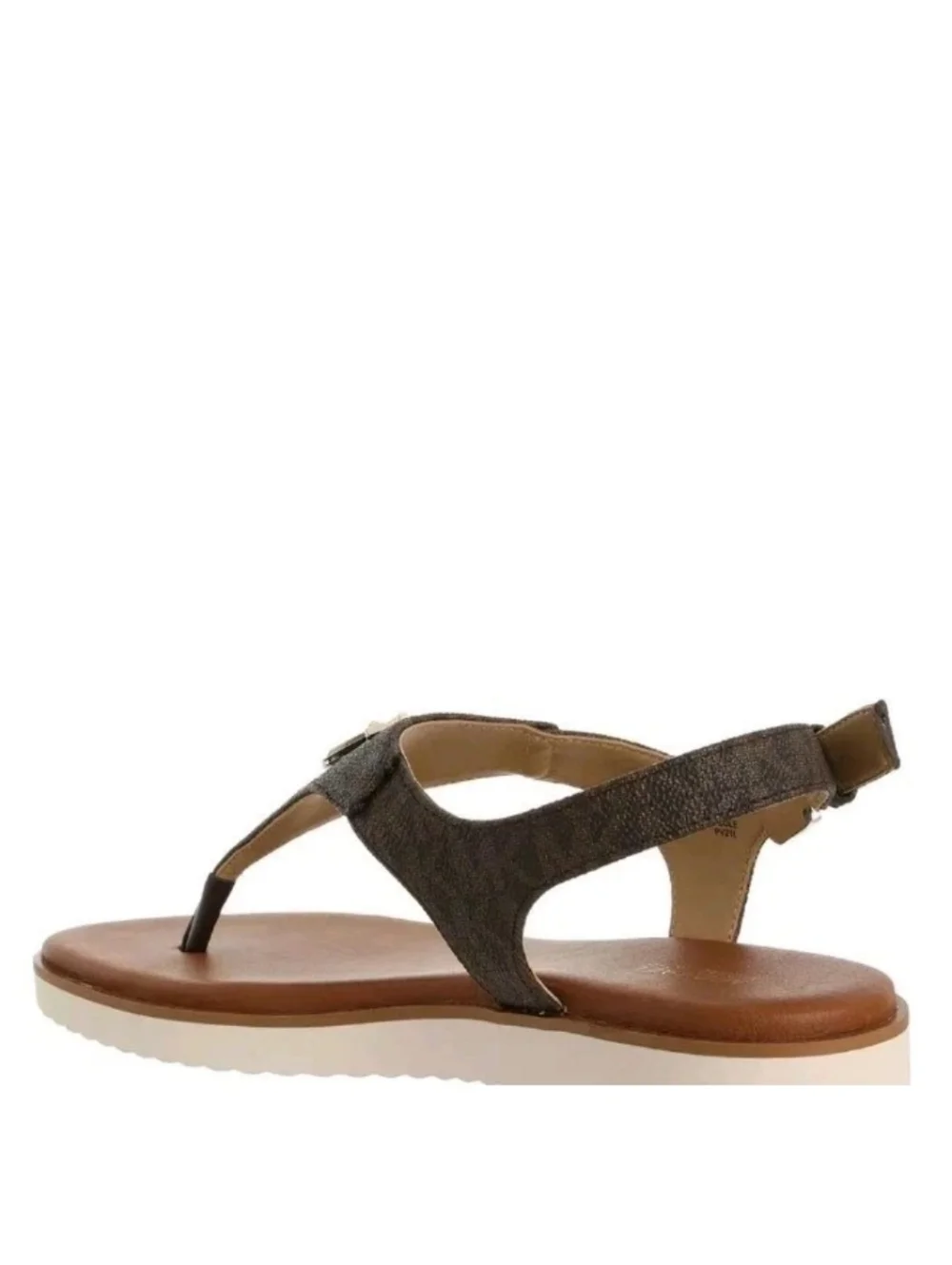Michael Kors Jilly Flat Sandals Brown Logo - Size 9 **NEW**